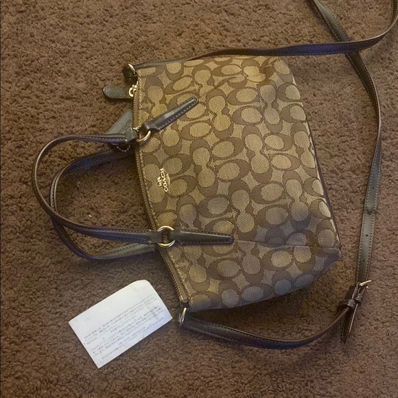 Coach Brown Crossbody Bag with Leather Trim - Picture 14 of 17